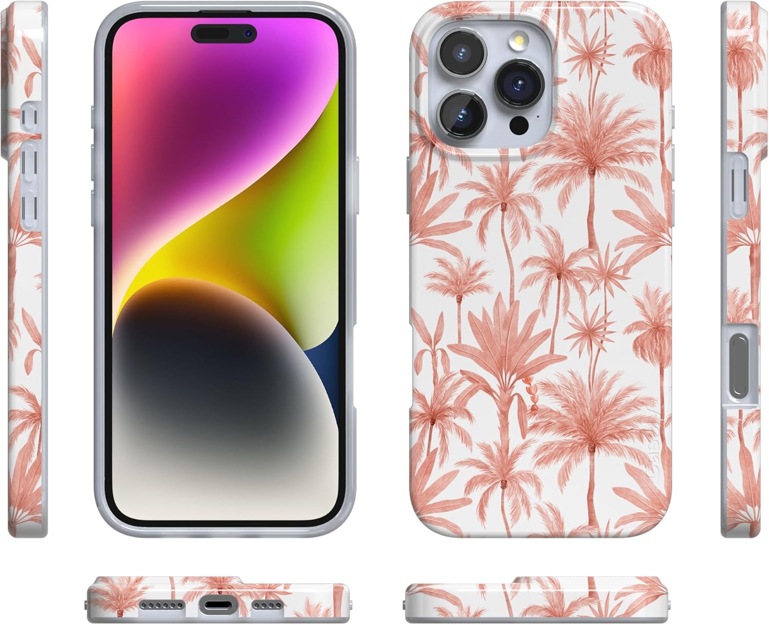 Casely iPhone 16 Pro Case | Perfect Paradise | Tropical Palm Tree Floral | Compatible with MagSafe | Classic Ultra Slim Design