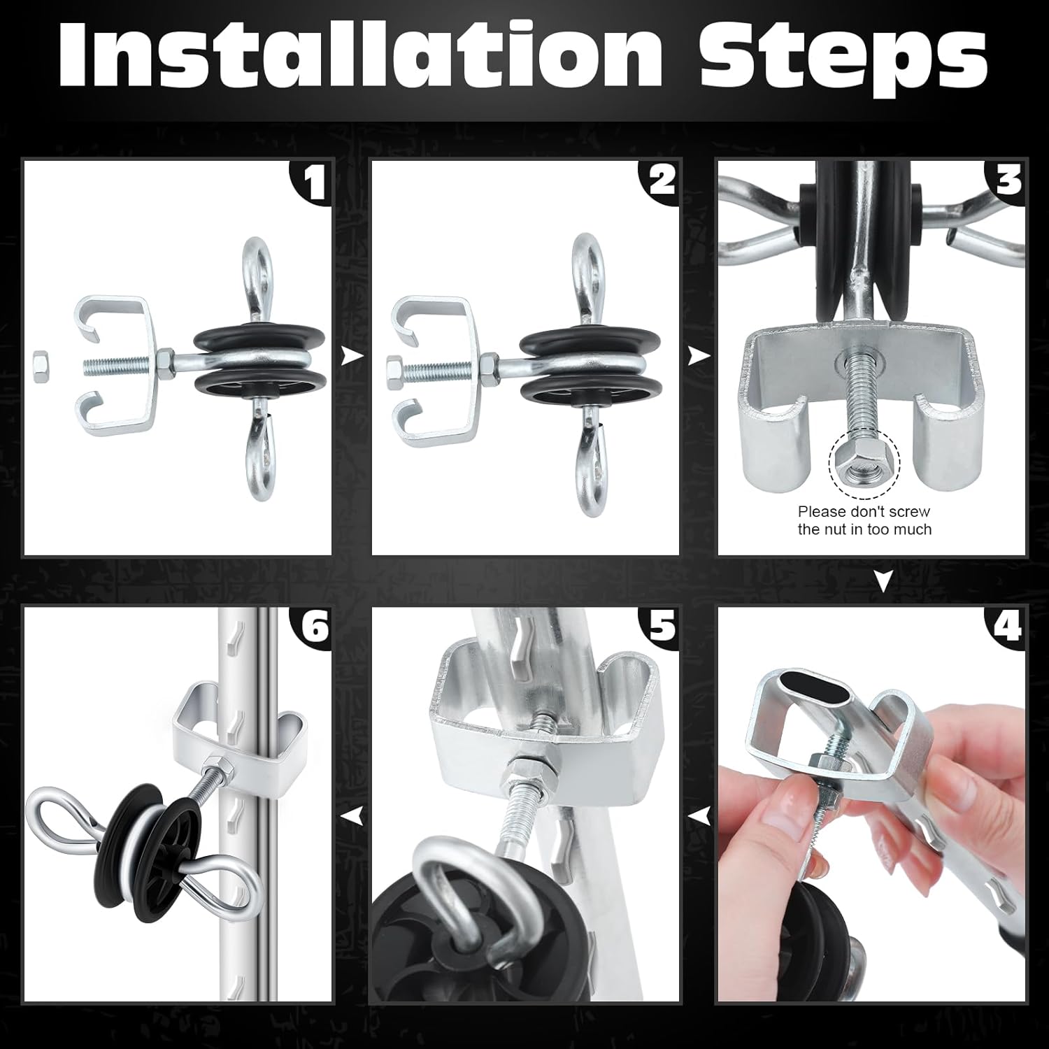 Gisafai 12 Pcs Electric Fence Gate Handles T Post Gate Handle Anchors Double Hook 2 Rings Steel Insulators with Easy Screws for Wire Electric Fence Wood Post Agricultural and Ranchers, Black
