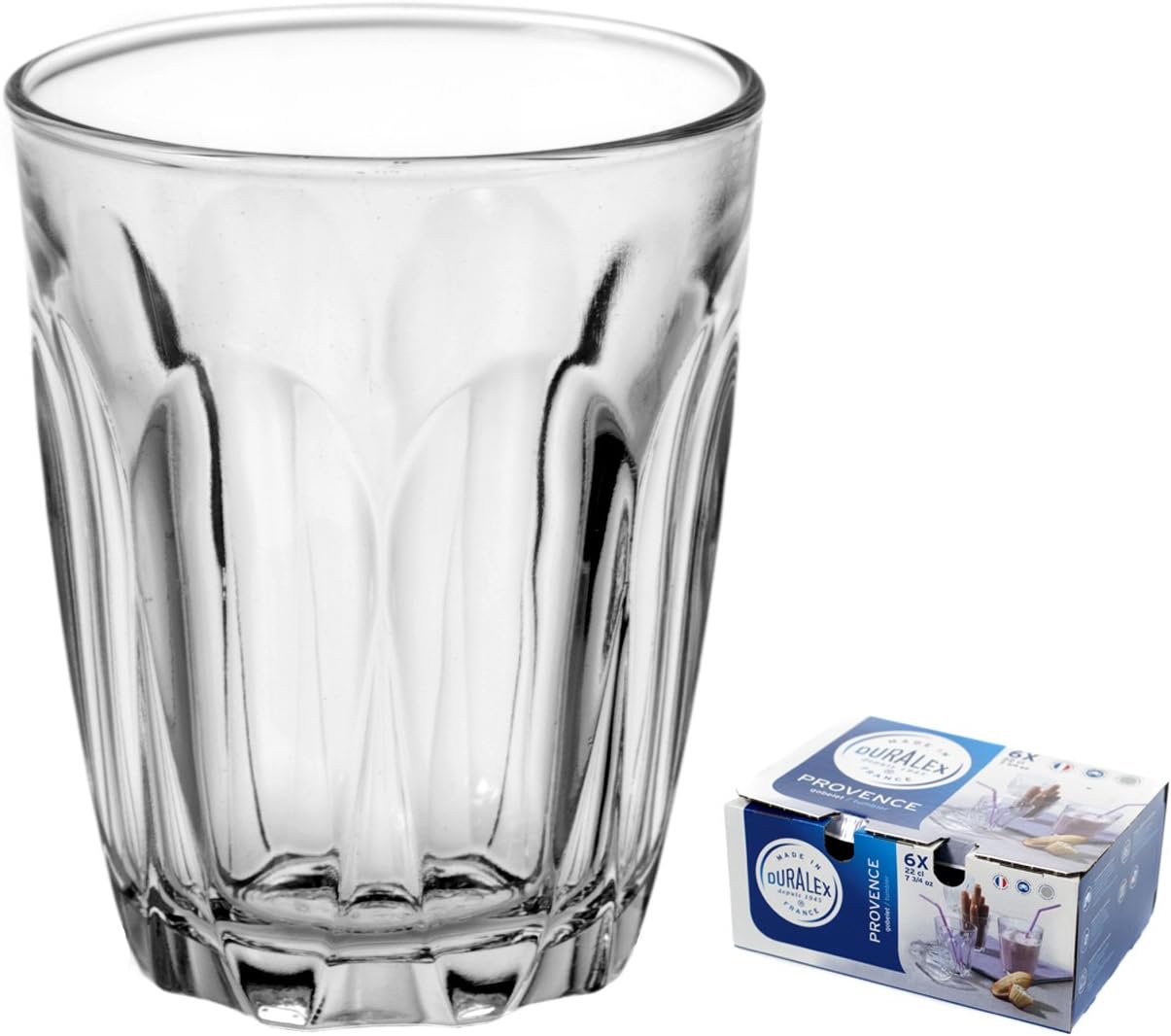Duralex Provence Tumblers 7oz / 200ml - Set of 6 - Tempered Glass Tumblers