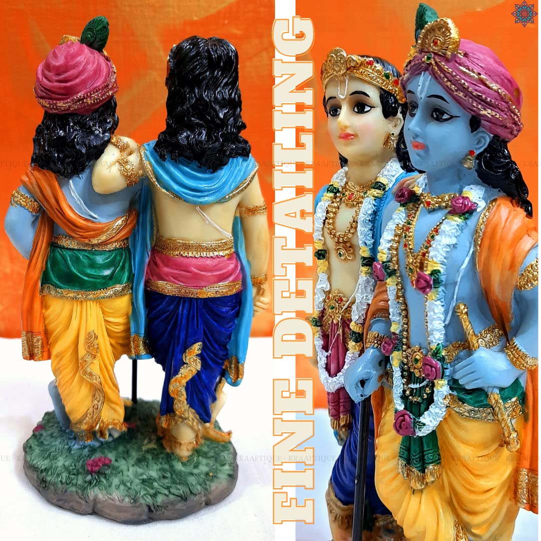 Hikyskin KRAAFTIQUE Shri Ram Darbar Idolo di Dio, spettacolo spirituale Ram Darbar Pratima statua in marmo per la casa, Tempio Puja Ghar Vastu Artigianato Regalo per la famiglia (20,3 cm)