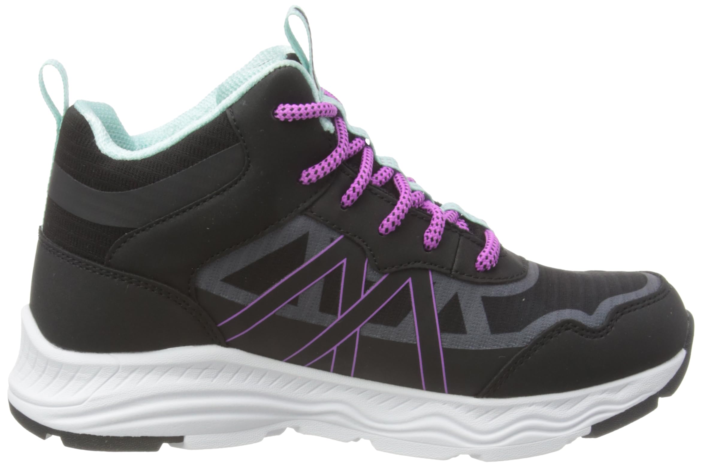 Skechers Adventure Blitz Fun Pursuit, Botas de Senderismo Niñas, Black Pu/ Turquoise Trim, 27 EU
