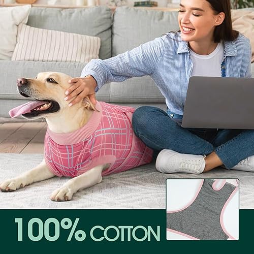 Miniatura 198 de Kuoser Traje de cirugía para perro, cómodo traje de recuperación para perros, mameluco protector posoperatorio, alternativa suave al cuello E