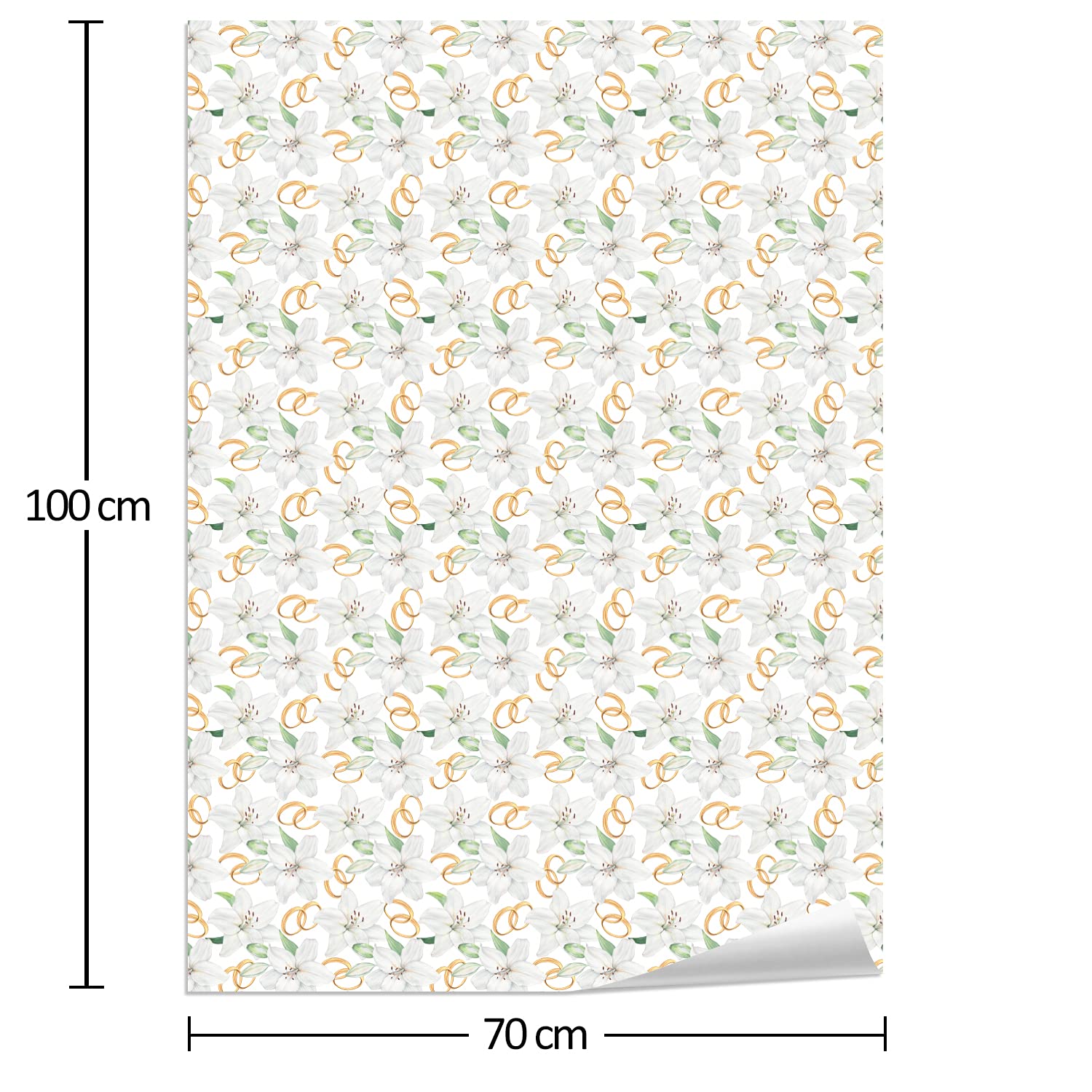 Neuser, 50 fogli di carta da regalo, 50 fogli grandi da 70 x 100 cm, confezionati in un rotolo, con etichette regalo abbinate, confezione regalo ecologica