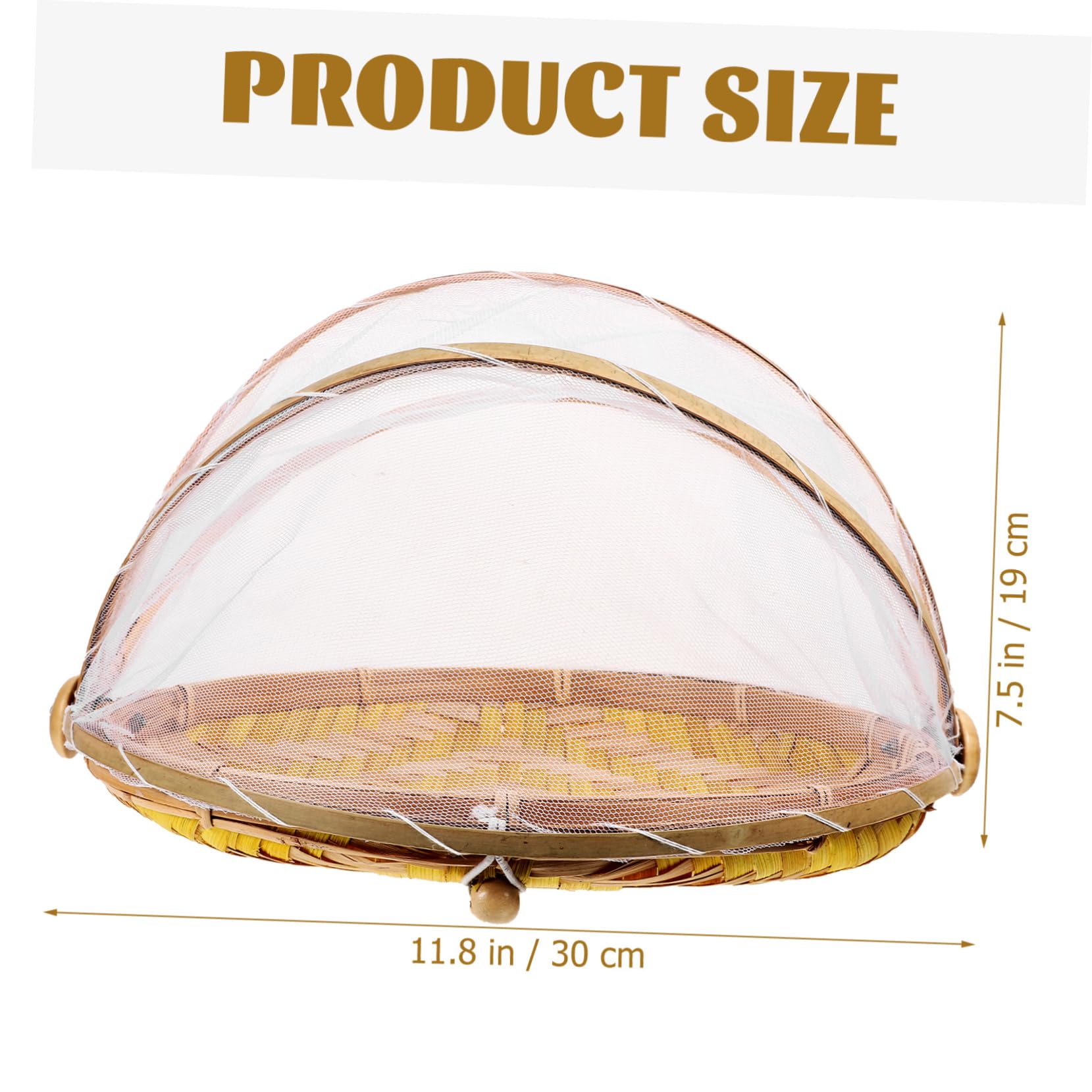 Cabilock 1Pc Woven Storage Basket with Lid Multi Purpose Container for Fruits Vegetables and Bread for Indoor and Outdoor Use