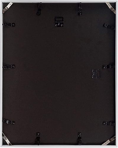 Vista 251 de Frametory - Marco de aluminio de 11 x 14 para fotos de 8 x 10 (en pulgadas), con paspartú marfil, de pared, con gancho de sierra, pestañas Bronce