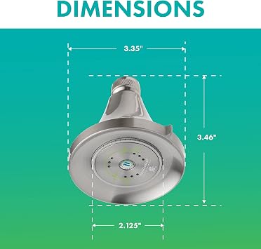 Niagra Conservation N3912BN Earth Luxe High Efficiency Showerhead, Brushed Nickel