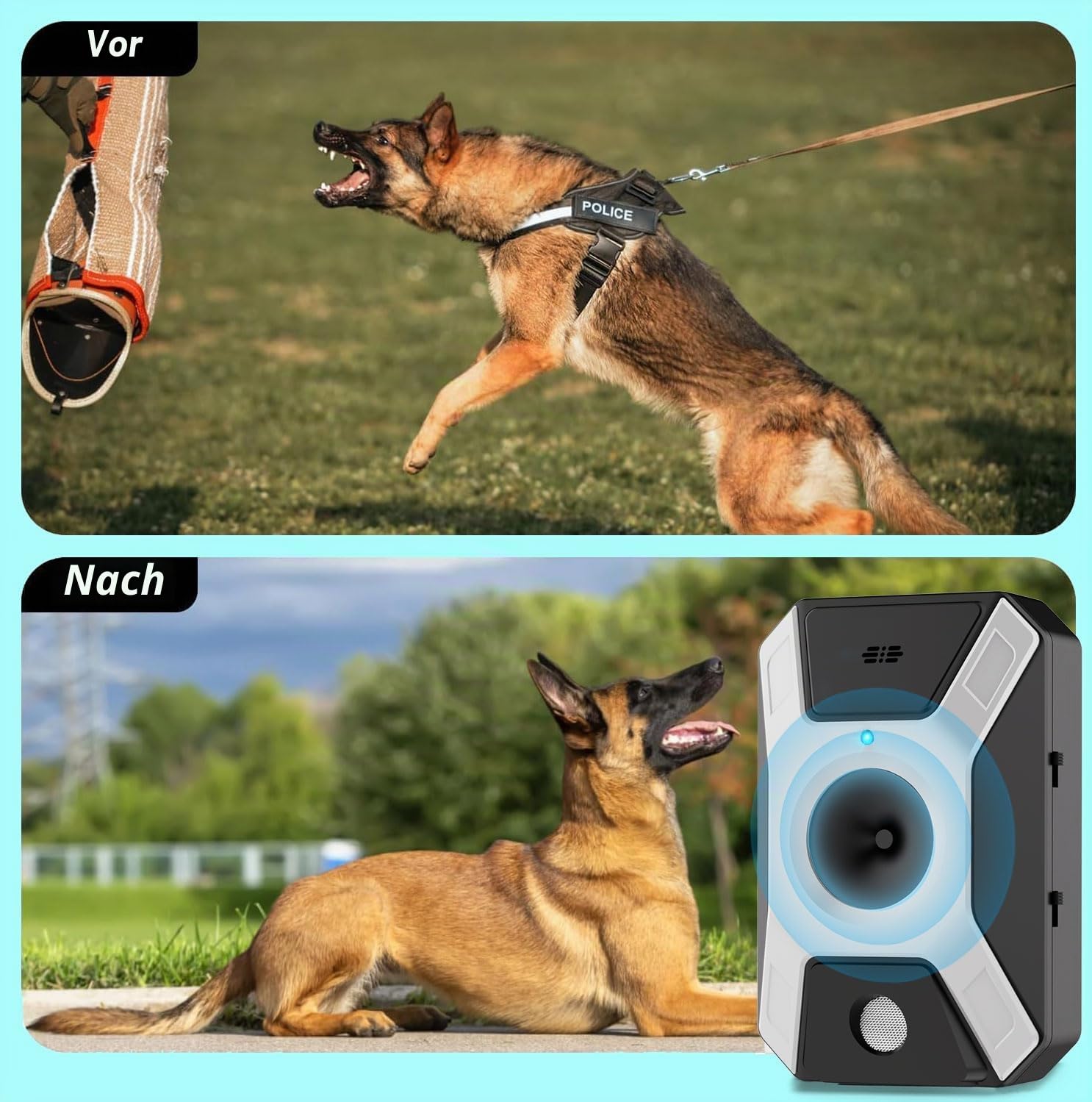 Antibell für Hunde,Wiederaufladbares Antibell für Kleine Mittel Große Hunde,3 Einstellbare Frequenz Automatisches Anti Bellen Gerät,Sicher Hundebellen Stoppen,Ultraschall Hunde Anti Bellen Ger
