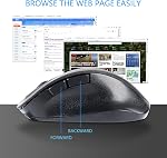 Ergonomic Wireless Mouse with USB Receiver for Laptop PC Computer,Ergo Vertical Mouse with Silent Clicks,3 Adjustable DPI Levels PC,USB Mice for Laptop Chromebook Notebook PC, Black