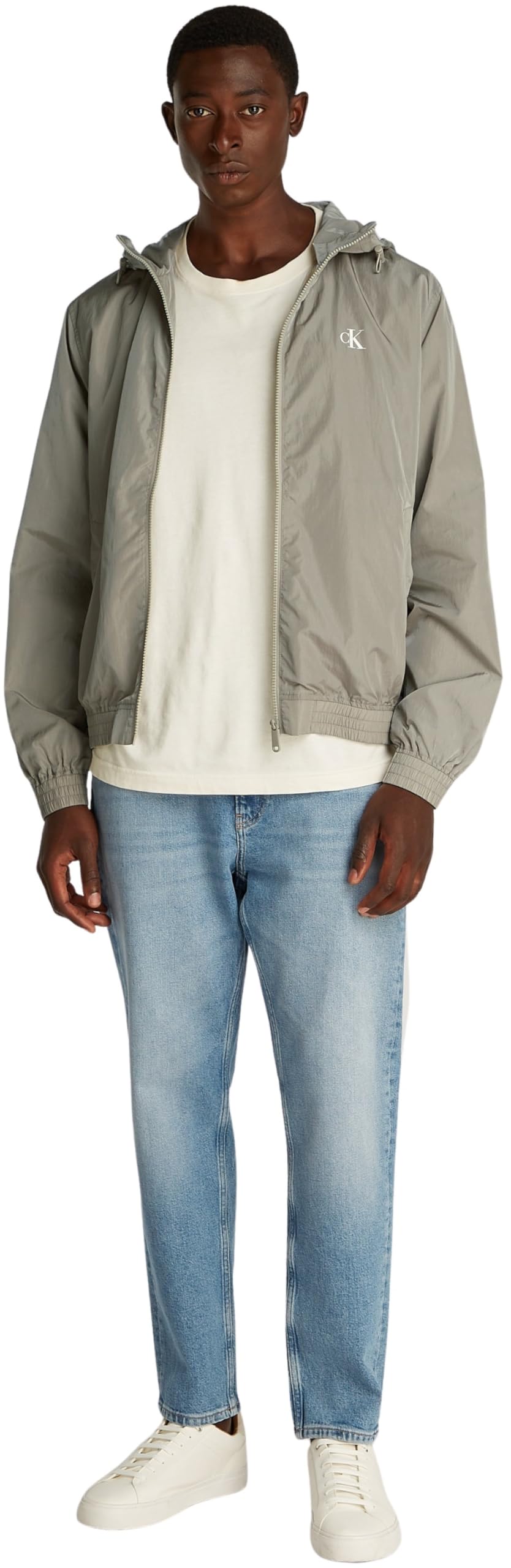 Calvin Klein Nylon Hooded Windbreaker J30j327254 Chaqueta cortavientos Hombre
