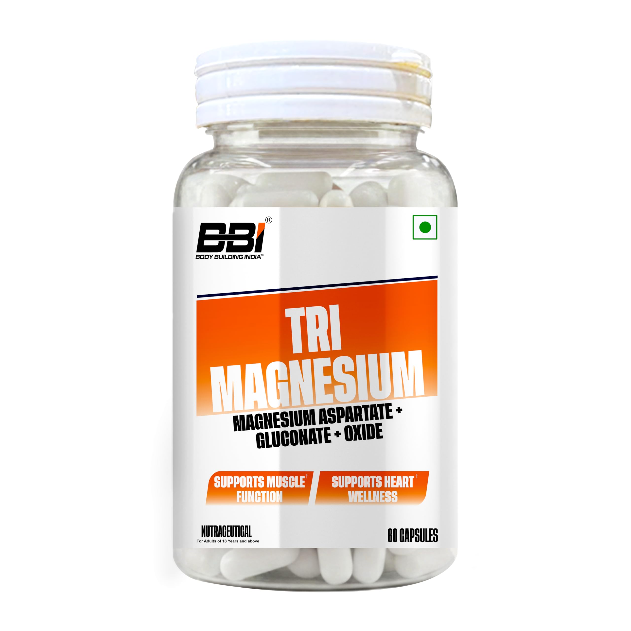 Tri Magnesium Supplement- Three Magnesium Forms for Recovery, Sleep & Bone Health | 60 Capsules