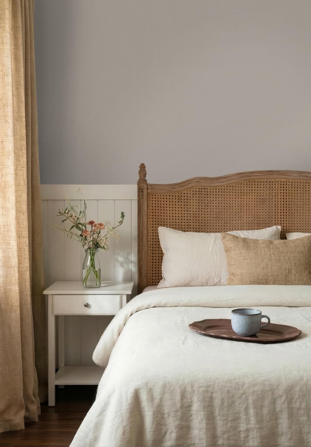 ESTAhome Tapeta lniana tekstura taupe 53 cm x 10.05 m