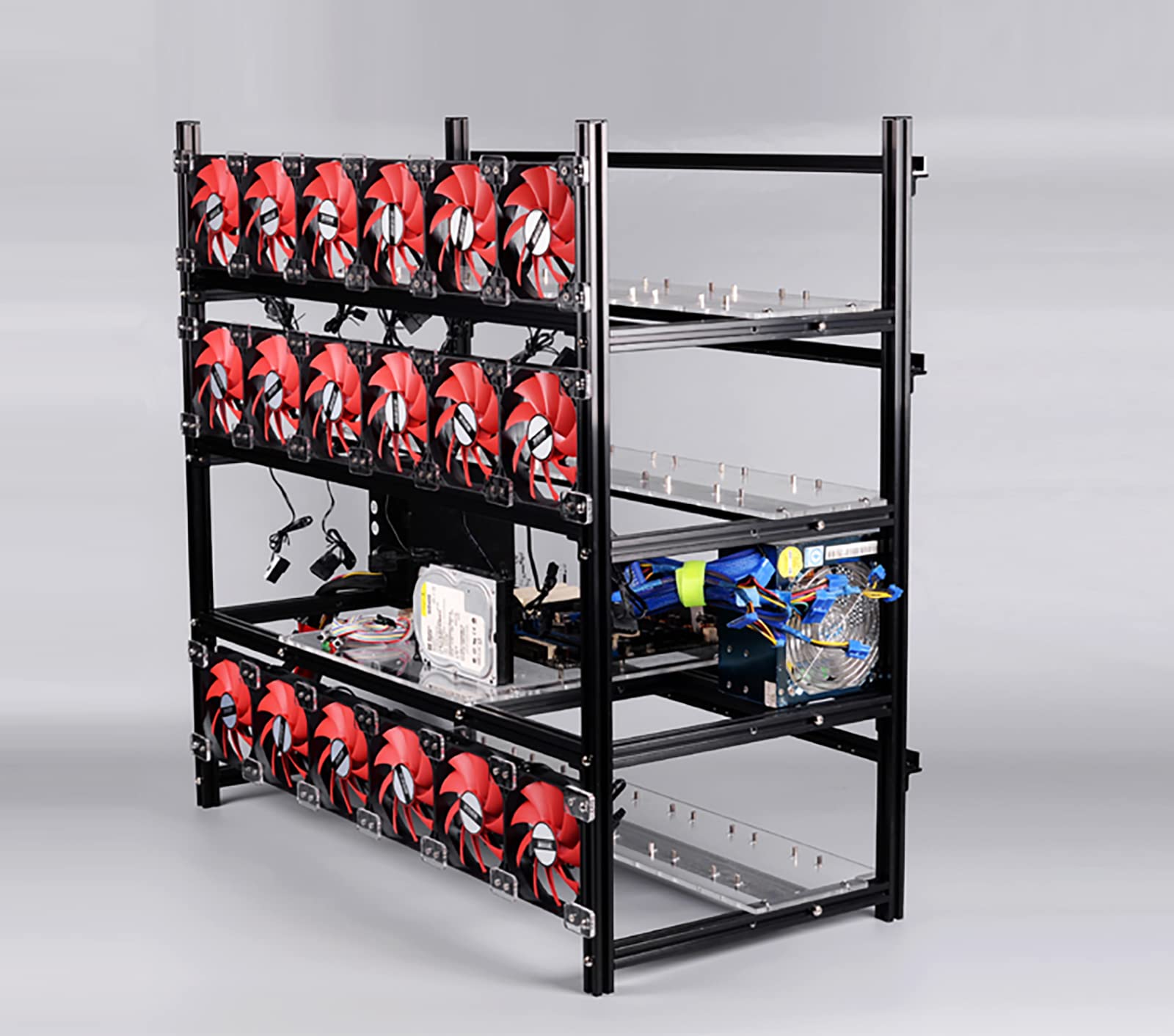 Amazon.com: Mining Rig Frame - Aluminum Open Air 19 GPU EthereumMining Rig  Rack Motherboard Bracket Stackable Mining Frame for Crypto Coin Currency  Bit Coin ETH ETC ZEC Mining Accessories Tools - Frame