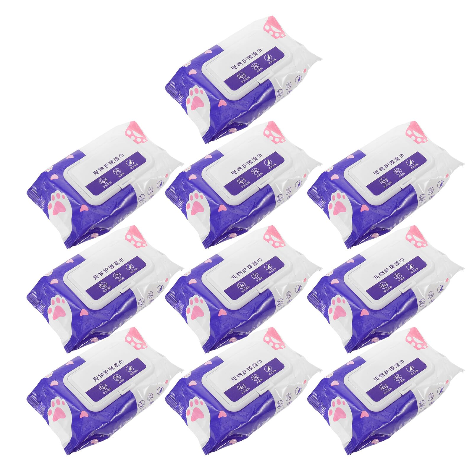 Lingettes pour Chiens et Chats 80 Pcs/Pack Nettoyage Rapide sans Irritation pour Pattes et Fesses Hypoallergéniques