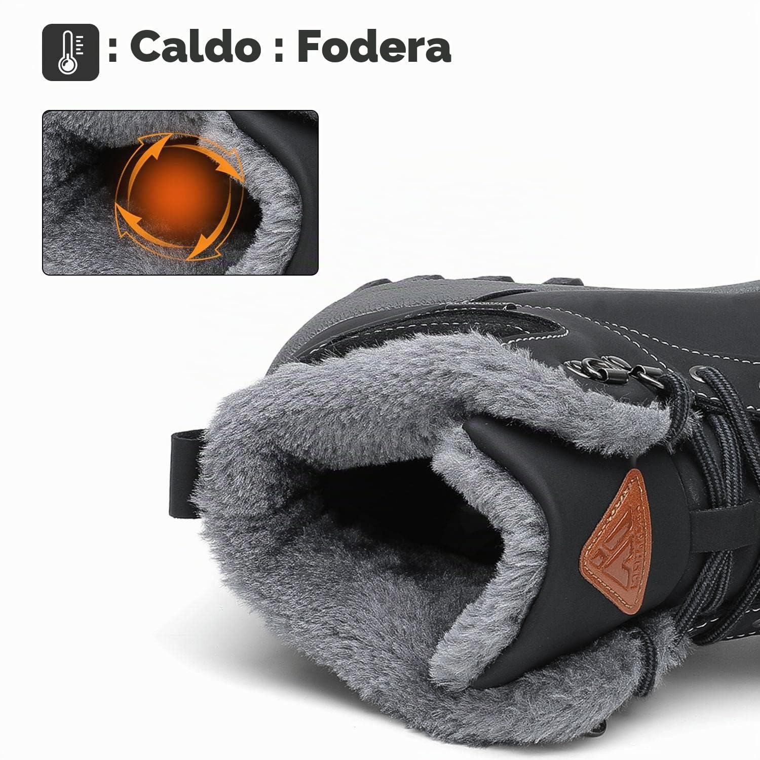 Mishansha Scarponcino Foderata - Caldo Antiscivolo Comode, Unisex Adulto