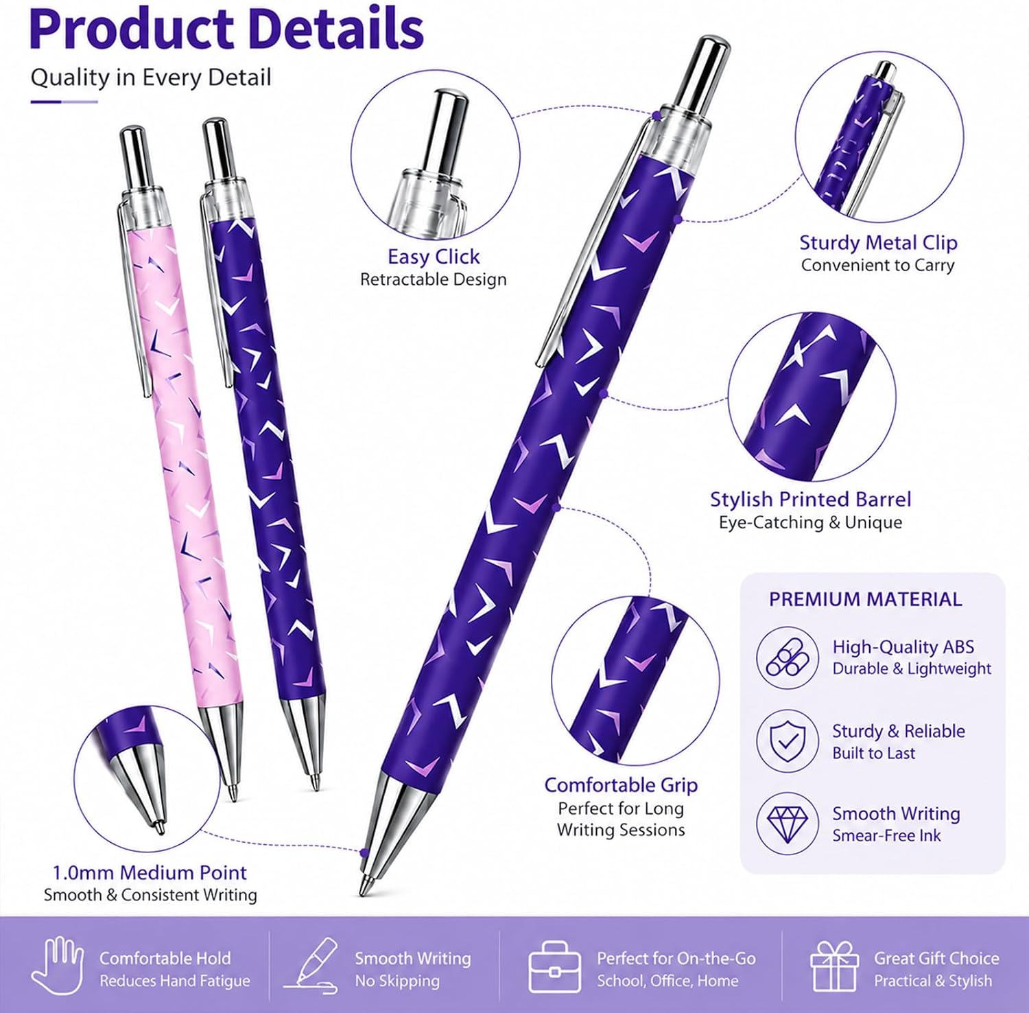 K-Pop Music Pens Set – 6 Pcs Black Gel Pens for Back to School & Party Favors, Aesthetic K-Pop Fans Stationery for Students, Cute Music Theme Gifts for Birthday, School Supplies for Girls & Teens image 3