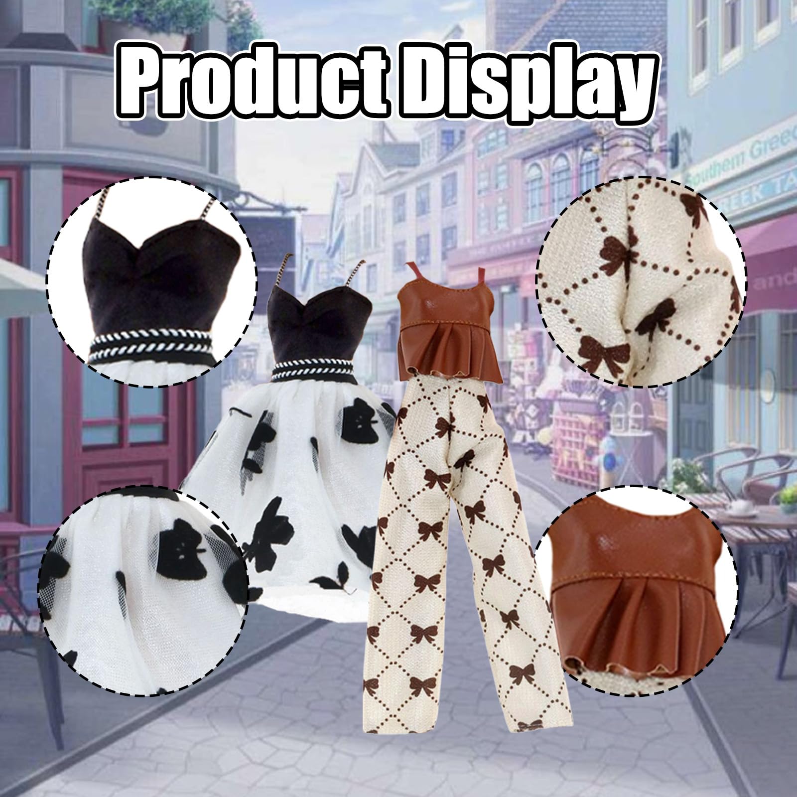 23 Pcs Doll Clothes and Accessories Set for 11.5 Inch Girl Doll - Image 3