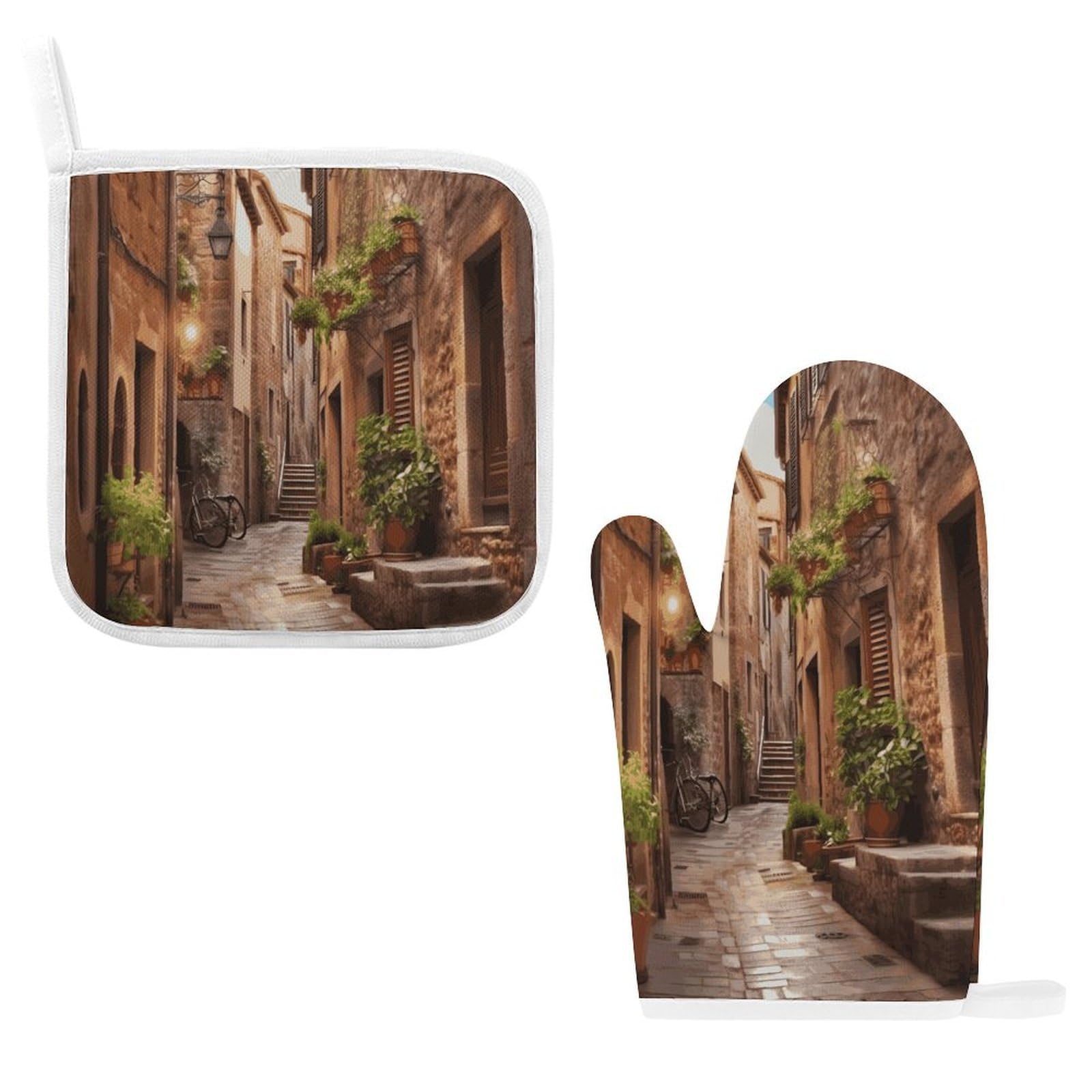 Fodpand Style Italian Street Oven Mitts And Pot Holders Sets