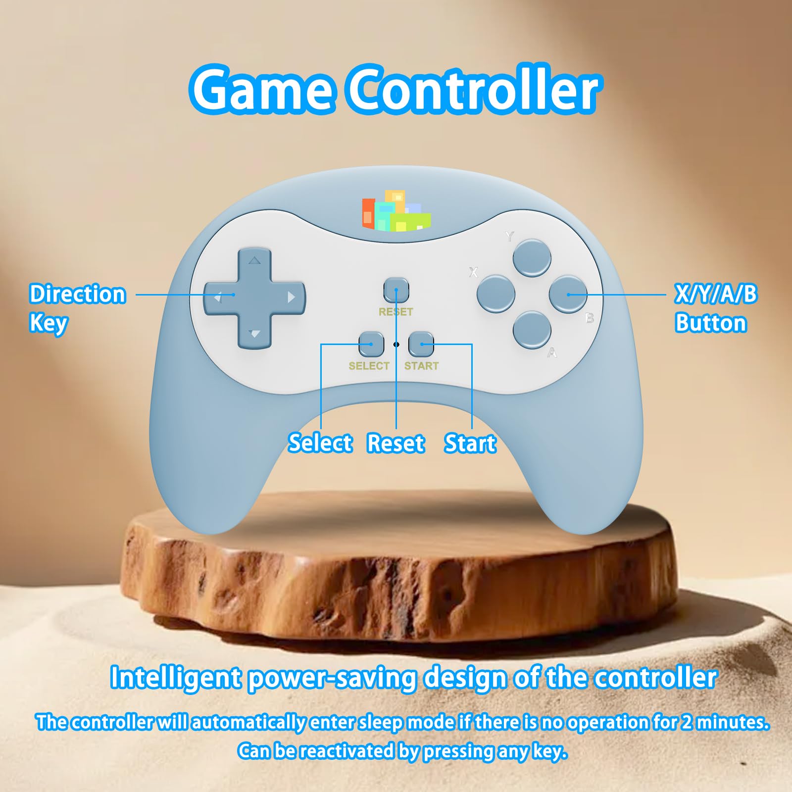 Handheld Game Console, Retro Mini Game Console avec écran 2,8 Pouces, 220 Classic Games intégrés, Jouet de Jeu Portable Rechargeable, sans Wi-FI nécessaire, Cadeau pour garçons et Filles, Bleu