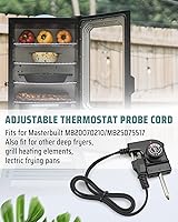 Vista 2 de Cable de sonda de termostato ajustable para fumadores Masterbuild, cable de alimentación con control de termostato para fumadores eléctricos