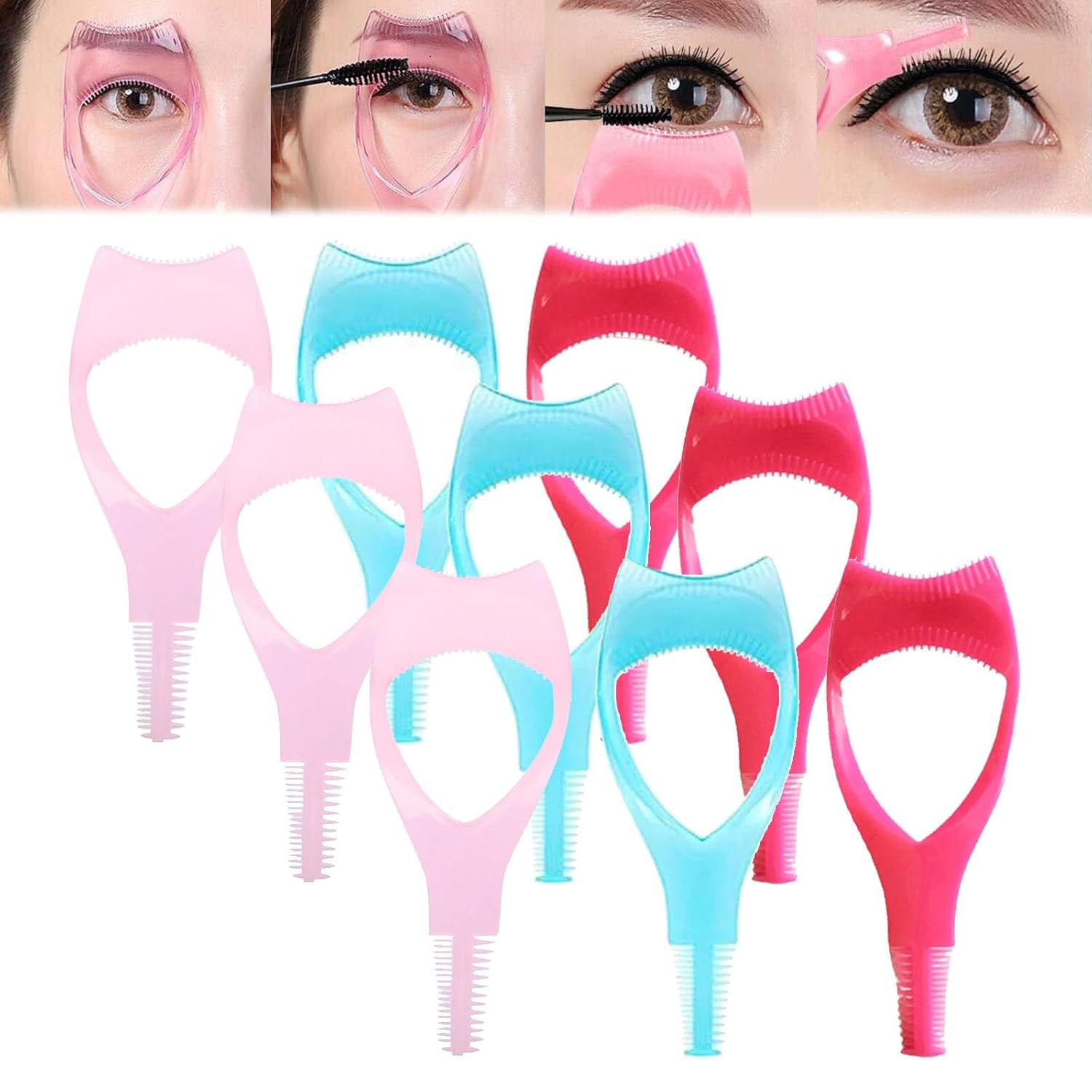 3 In1 Eyelashes Tools Mascara Shield Applicator, Mascara
