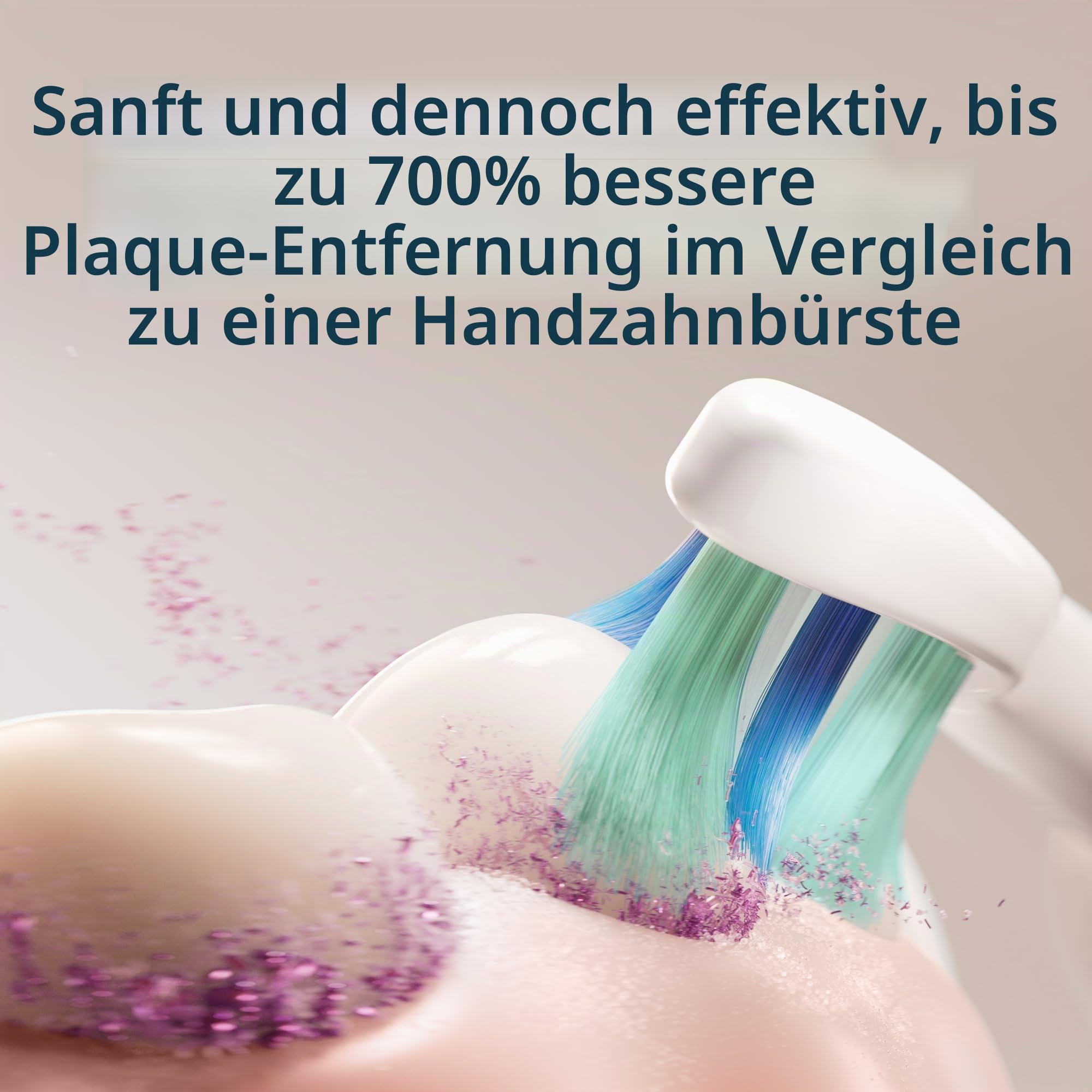 Philips Sonicare 4100 Wiederaufladbare Elektrische Zahnbürste, 1 Bürstenkopf, Weiß