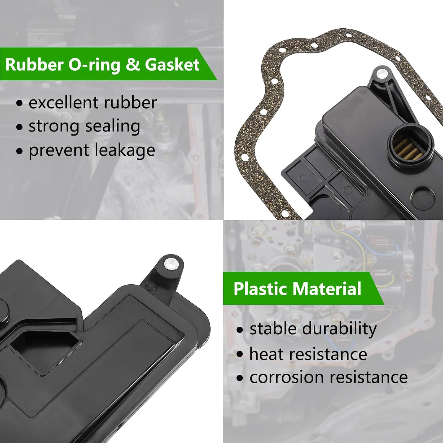TOP-VIGOR Automatic Transmission Filter Oil Pan Gasket Kit Fits for Toyota Scion Camry RAV4 Venza Sienna Highlander Scion tC 2009-2019 for U760E Transmission #3533073010 353300R010 0440398 044-0398