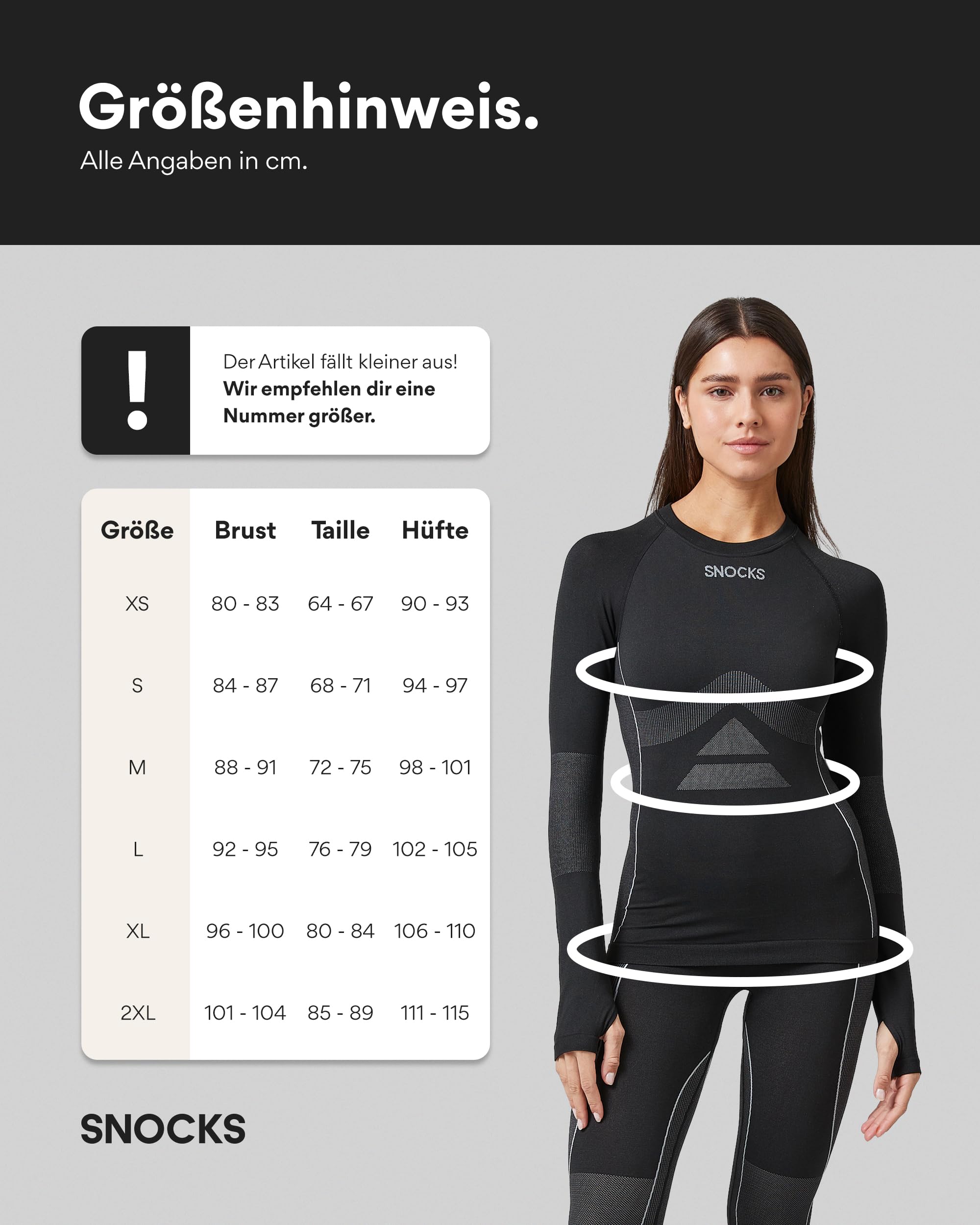 Snocks Thermounterwäsche Damen - Perfekte Passform, atmungsaktive Skiunterwäsche - Wärmeisolierende Funktionsunterwäsche für Wintersport - Gr. XS-XXL