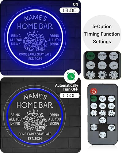 Miniatura 4 de Letrero de neón de barra LED personalizado para bar en casa, letrero de barra de neón personalizado con control remoto de sincronización para