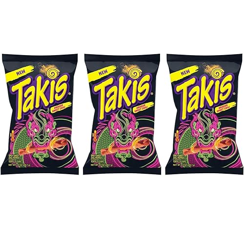 Takis Dragon Spicy Sweet Chili Pepper Rolled Tortilla Chips, 9.9 onzas (paquete de 3) enviados desde Canadá