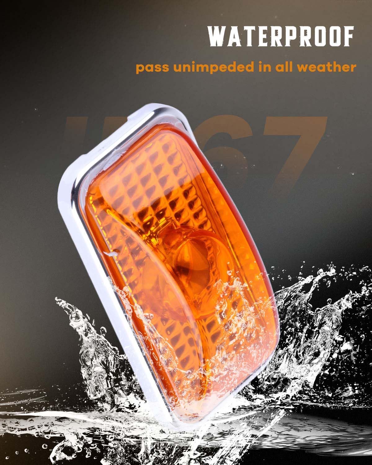cciyu Cab Marker Light AmberTop Roof Running Replacement Cab Marker Assembly fit for 2003-2009 For Hummer H2 SUT SUV