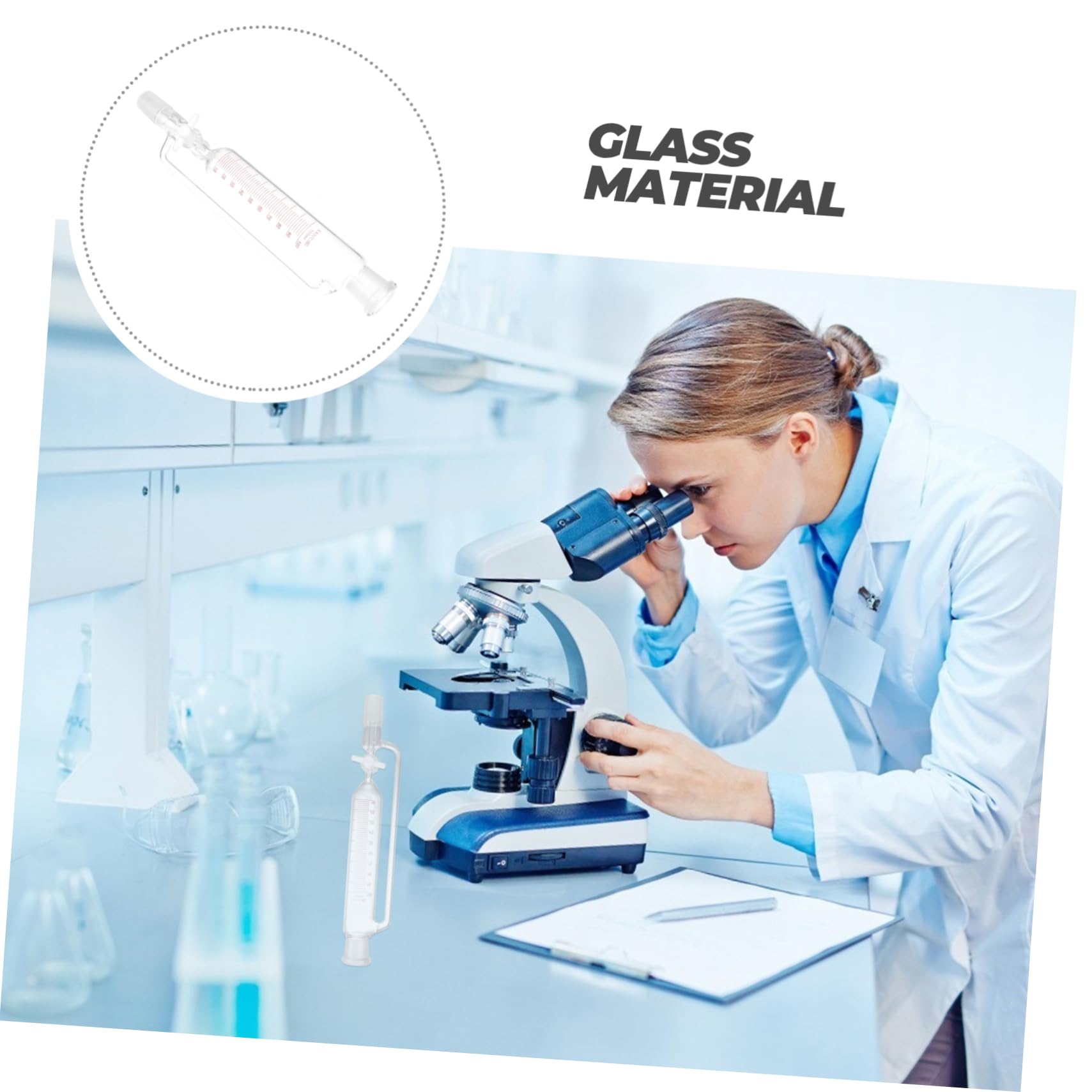 Robuster Scheidetrichter Zylindrisch Glas für Labor