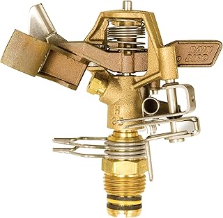 Rain Bird 25PJDAC Brass Impact Sprinkler, Adjustable 20° - 360° Pattern, 20' - 41' Spray Distance