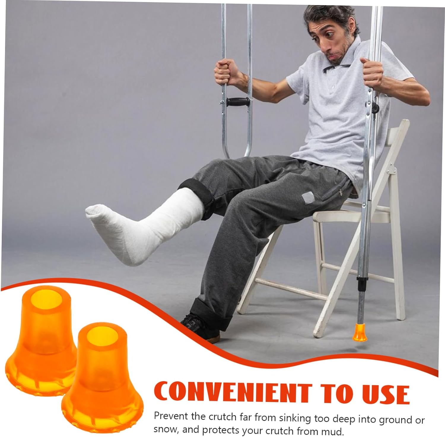 Ipetboom 4pcs Crutch Tips for Walking Sticks Cane Foot Pads Lightweight and Walking Aid Accessories for Hiking and Trekking Safety