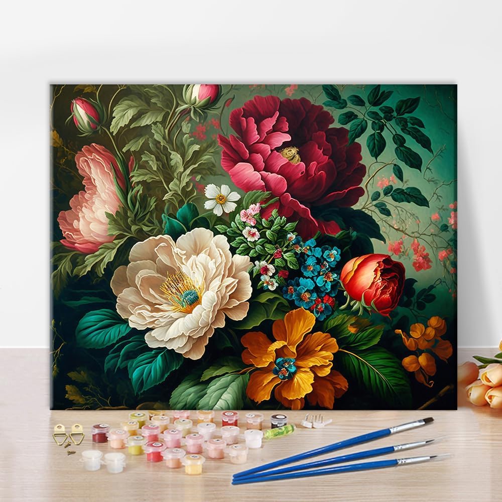 TUMOVO Flower Bunch Paint by Numbers Kit for Adults