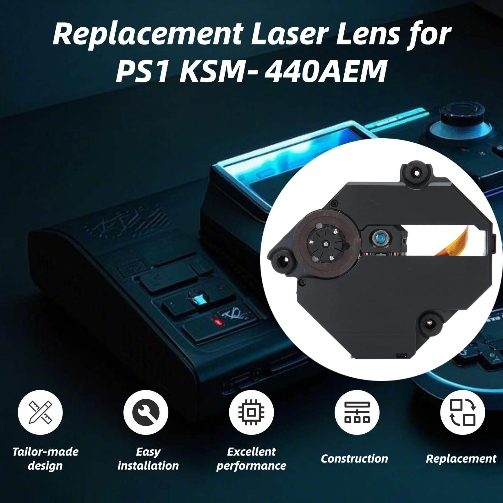 Sostituzione Lente per KSM-440AEM ps1 gruppo ottico Resistenza All'usura, Unità Disco, Sostituzione, Sostituzione della Lente Vecchia o Rotta ps1 gruppo ottico Zubehör
