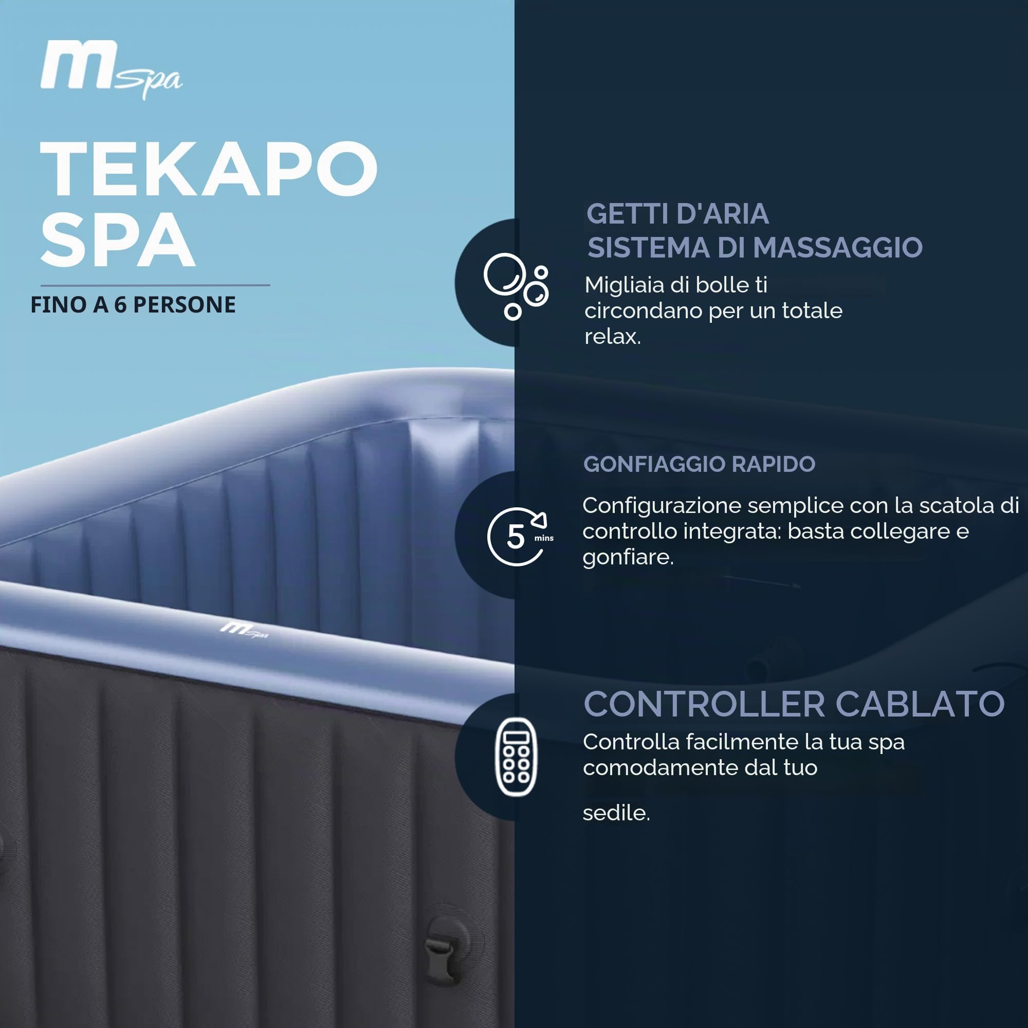 TEKAPO - Spa gonfiabile 6 posti MSpa