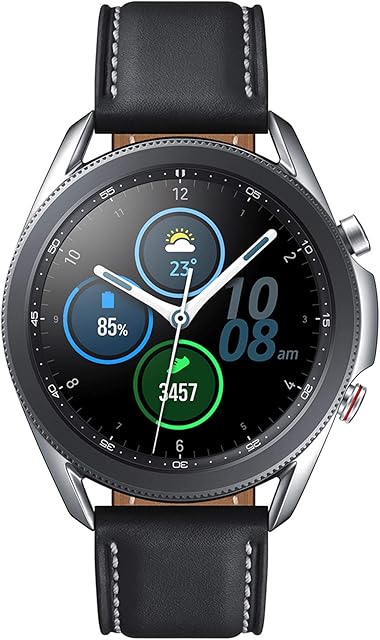 Samsung Galaxy Watch 3 4G Stainless Steel 45 mm Smart Watch - Mystic Silver (UK Version)