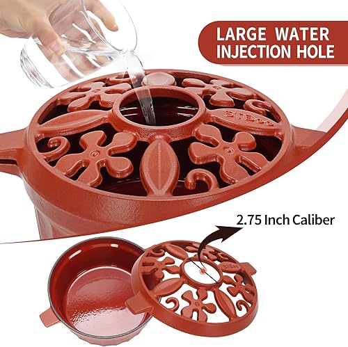 Miniatura 3 de STBoo Vaporizador de estufa de leña humidificador de chimenea de hierro fundido  Olla interior para calefacción del hogar  Accesorios decorativos