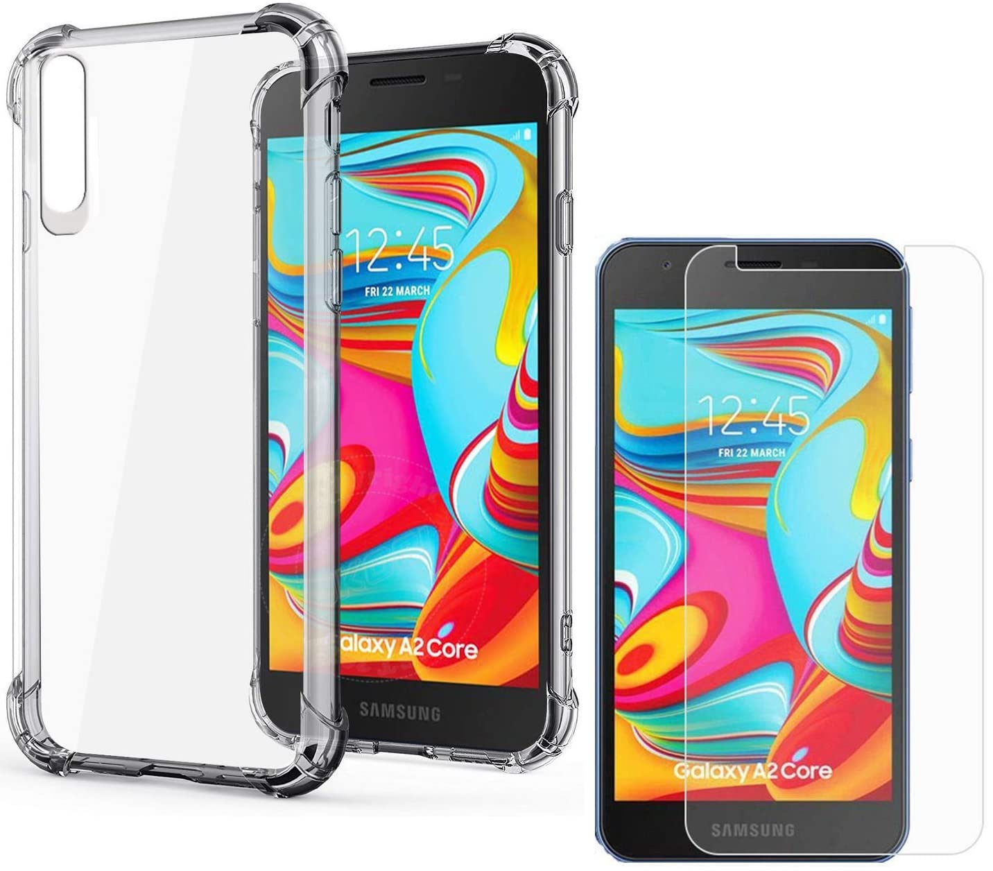 Sanjali Tempered Glass And Flexible Transparent Back Case For