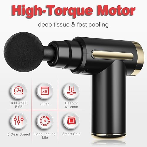 Miniatura 3 de cotsoco Regalos para el día de la madre para mamá de hija, pistola de masaje de mano de tejido profundo de 6 velocidades, masajeador muscular de