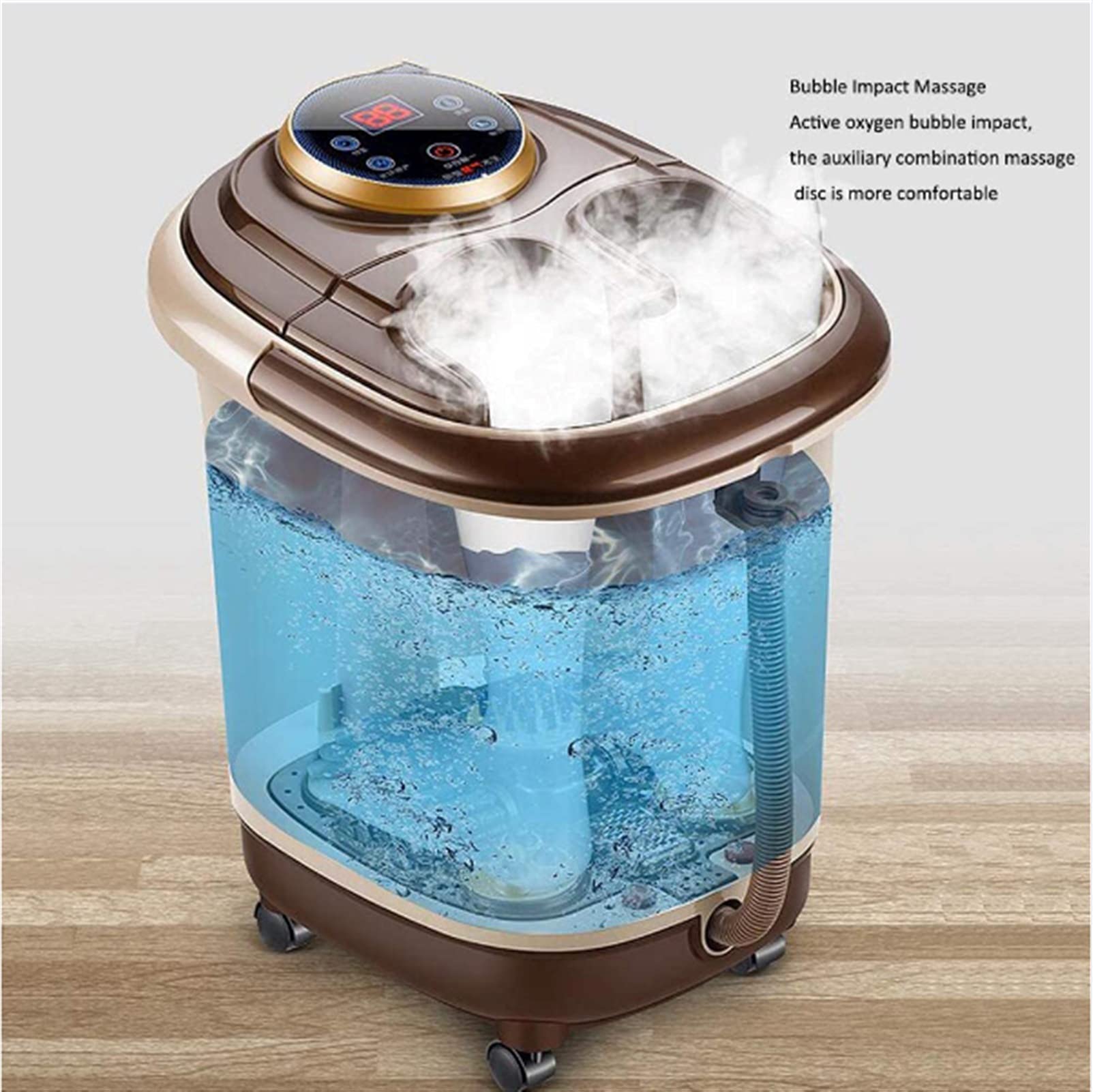 Elettrico con Funzione Calore Massaggiatore Piedi Domestico Shiatsu Massaggio Plantare, Bolle E Vibrazione Calore per La Cura dei Piedi E Sollievo dallo Stress