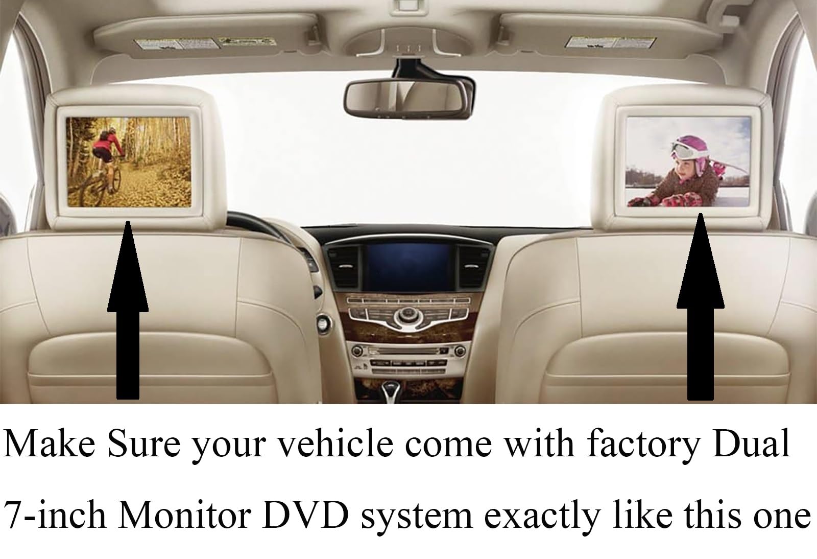Telecomando di ricambio per Infiniti QX56 Rear Entertainment DVD 2013 2014 2015 2016 2017 2018