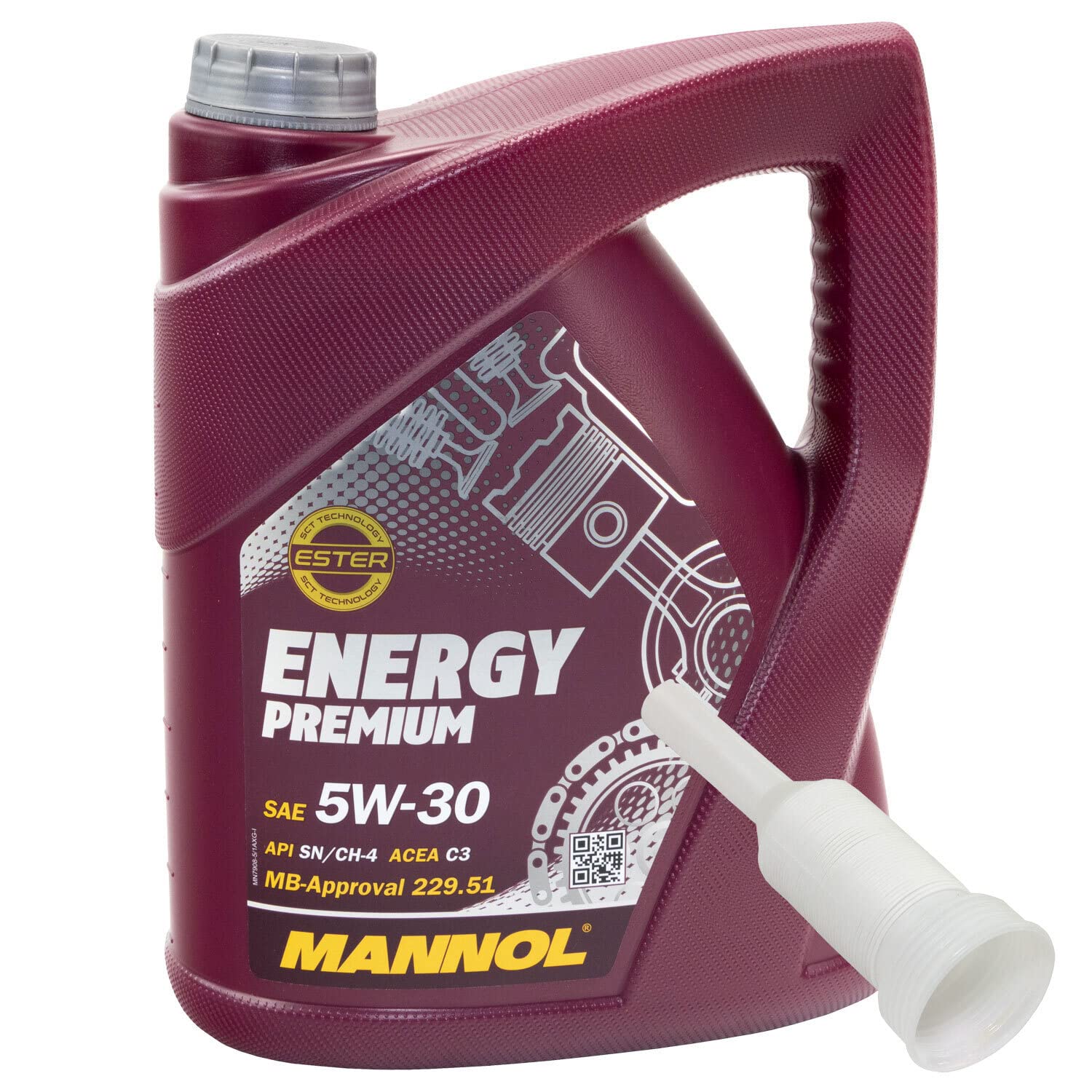 Motoröl Motor Öl MANNOL Energy Premium 5W-30 API SN 5 Liter mit Ausgießer