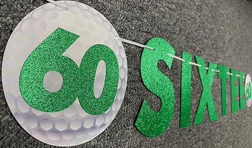 Miniatura 3 de Decoraciones de 60 cumpleaños para mujeres y hombres, pre-encordados con purpurina para fiesta de cumpleaños, cartel divertido para fiesta de