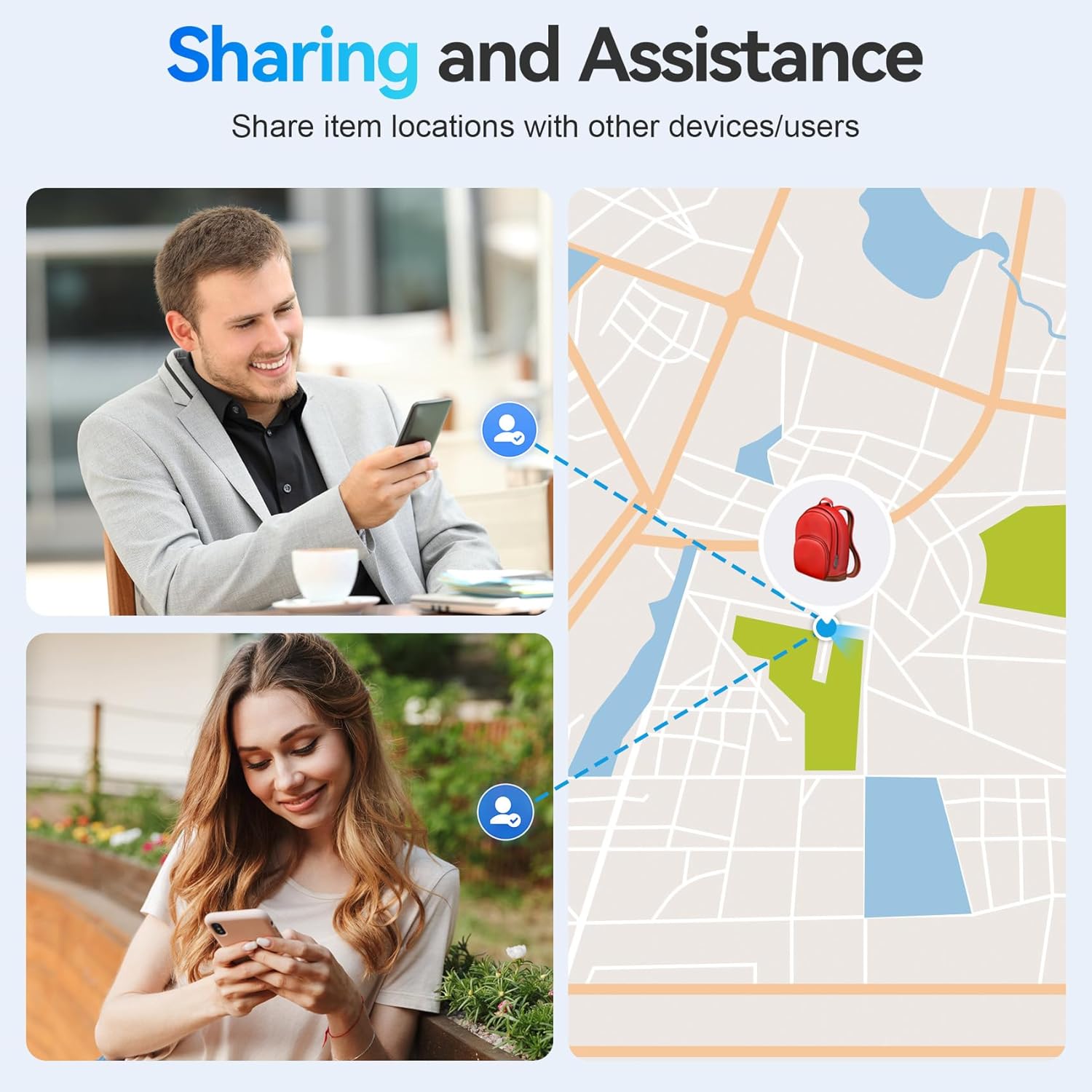 Air Tracker Tags for Android or iOS, Dual System Air Smart Tags-4 Pack, Compatible with iOS Find My or Google'S Find Hub App, Bluetooth Tracker Tag Item Finder for Keys,Luggages,Backpack,Wallet - Image 7