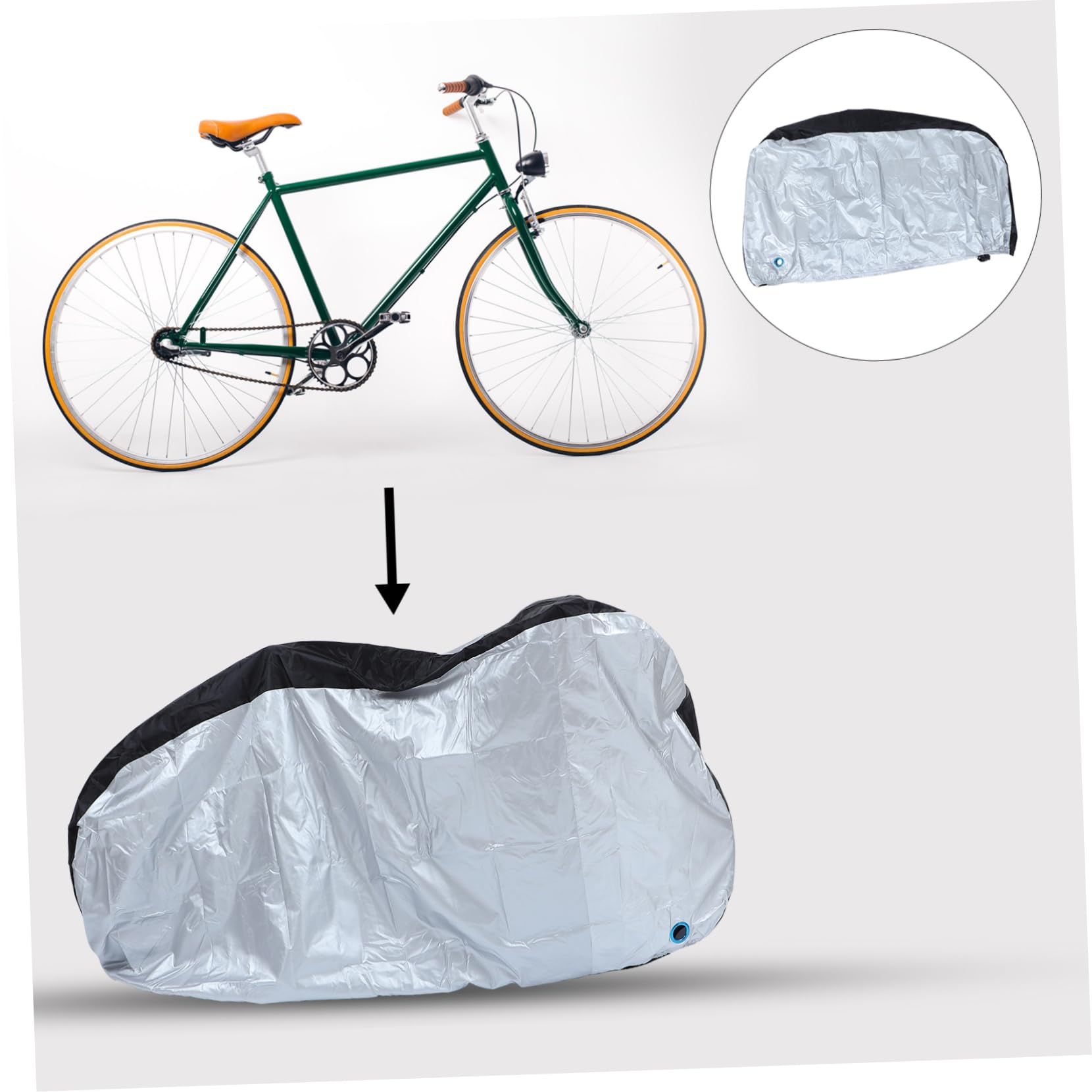 Fahrradabdeckung aus Polyester 210d Staubdicht Vollschutz für Fahrrad und Faltrad Innen und Außen
