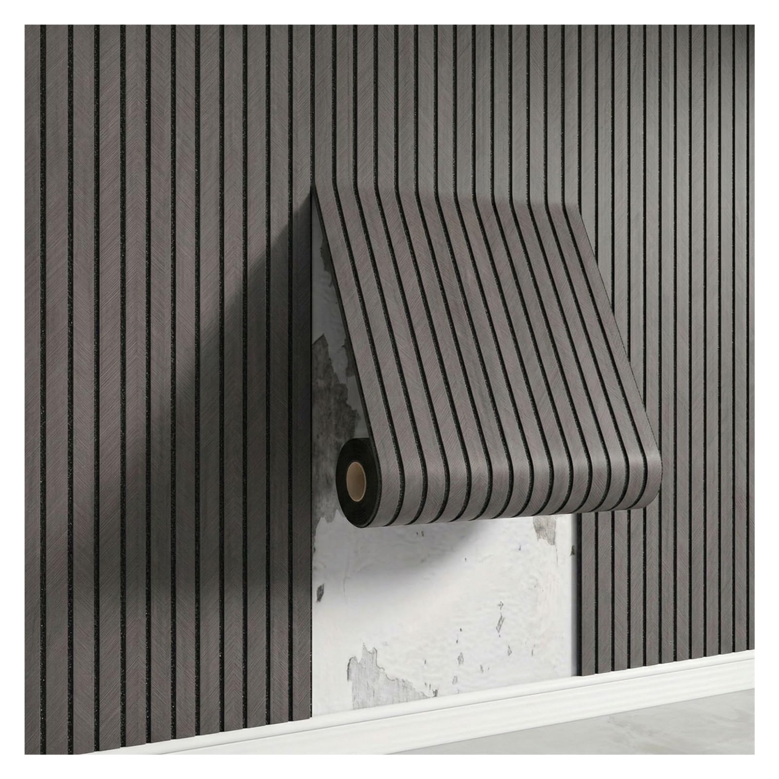 Paneles de pared de listones de PVC autoadhesivos, panel de pared de madera sintética para despegar y pegar, papel tapiz con textura de espuma 3D para sala de estar, dormitorio, decoración de oficina