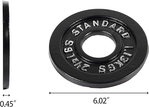 Miniatura 6 de BalanceFrom Powergainz - Disco de pesas de hierro fundido para barras olímpicas, 2 pulgadas, para entrenamientos de fuerza, levantamiento de pesas y