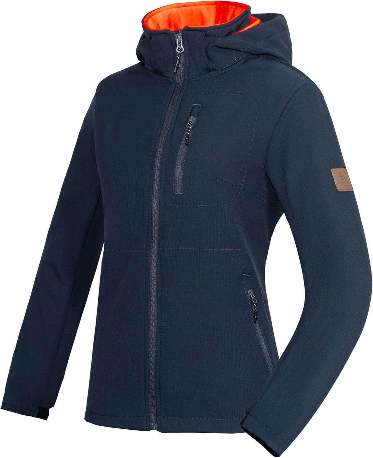 Little Donkey Andy Fleece Lined Softshell Jacket Women Hooded Waterproof Lightweight Jacket with Removable Hood Ski