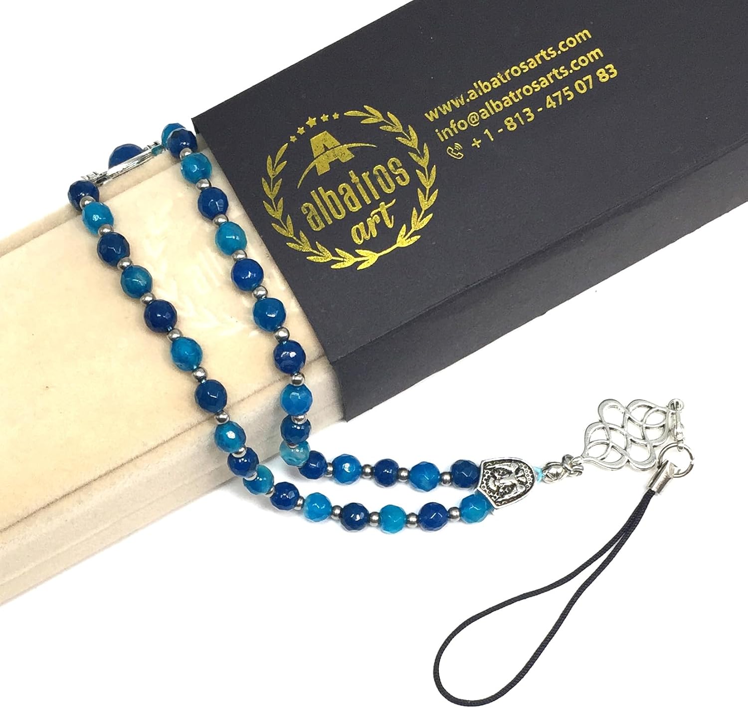 ALBATROS ART Healing Phone Strap Gemstone Phone Chain Handmade Phone Charm Beaded Phone Strap Phone Lanyard Phone Wrist Strap